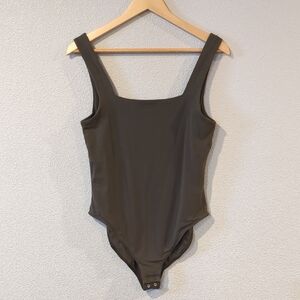 Old Navy Classic Square Neck Olive Green Bodysuit Size M